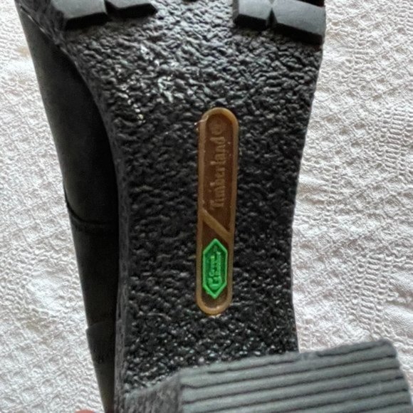 Timberland Glancy black nubuck heeled laceup boots size 9.5 - Picture 9 of 10